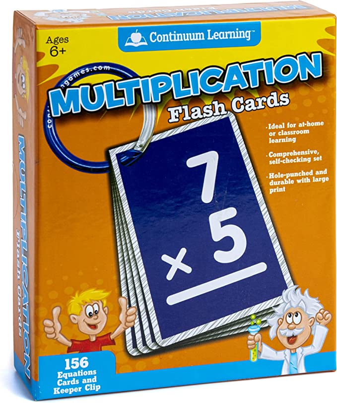 Multiplication Flash Cards Nuts For Candy & Toys