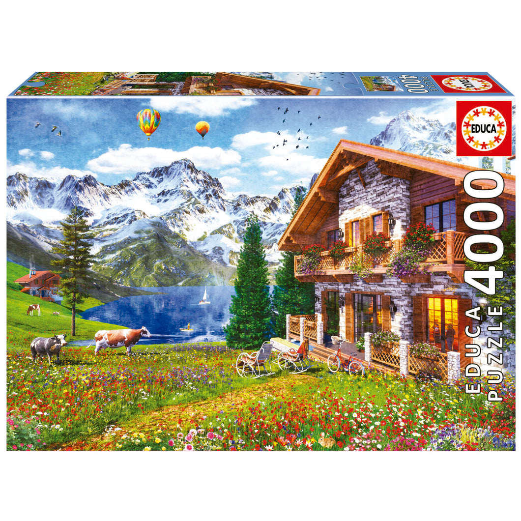 Educa 4000 Piece Puzzle- Chalet In The Alps