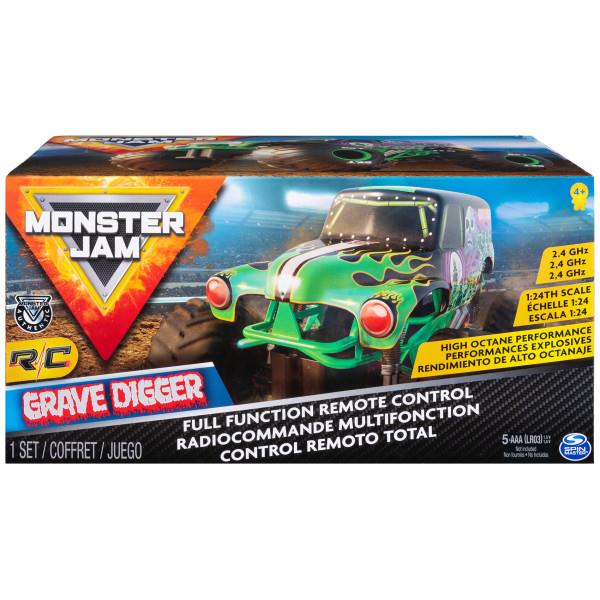 MONSTER JAM, OFFICIAL GRAVE DIGGER REMOTE CONTROL MONSTER TRUCK