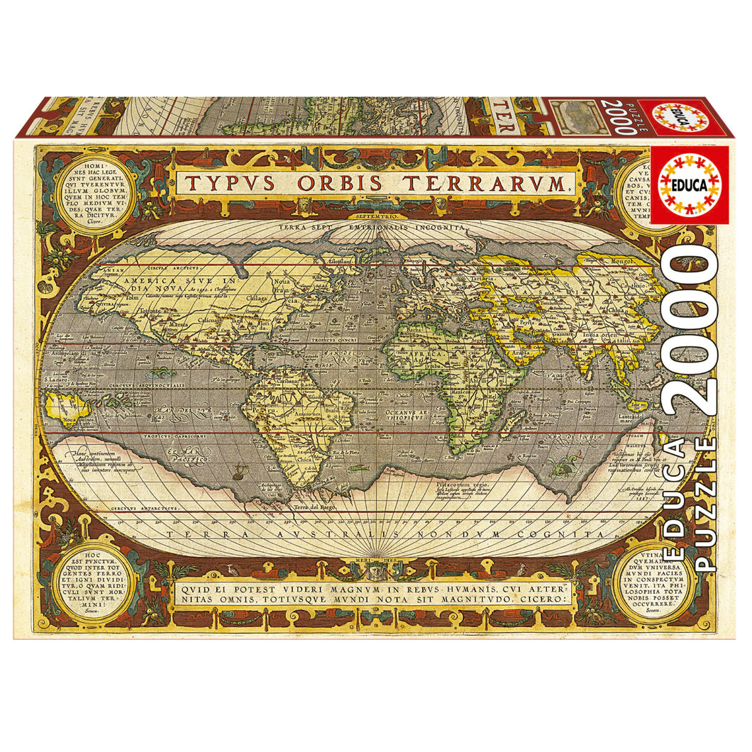 Educa 2000 Piece Puzzle- Map Of The World