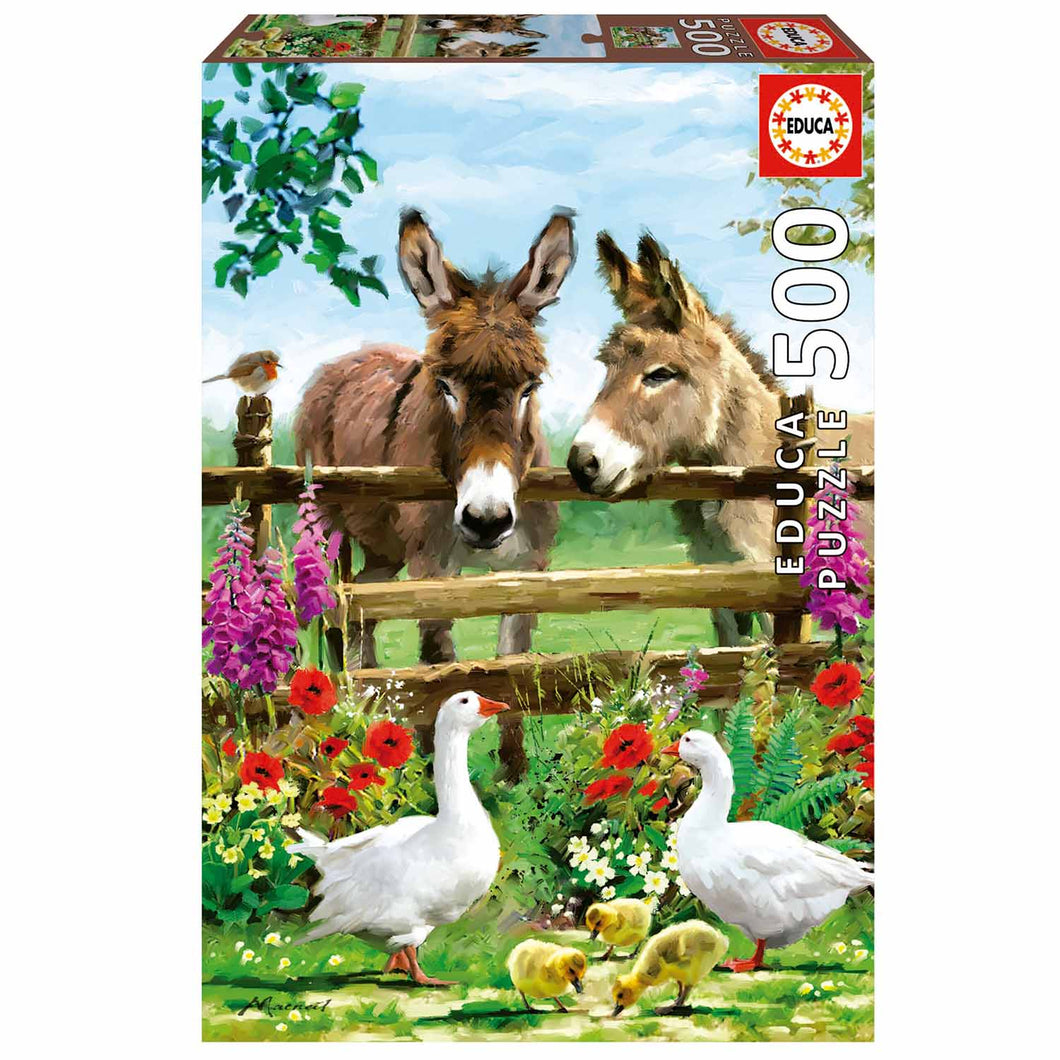 Educa 500 Piece Puzzle- Donkeys