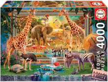 Load image into Gallery viewer, Educa 4000 Piece Puzzle- Savana Coming To Life

