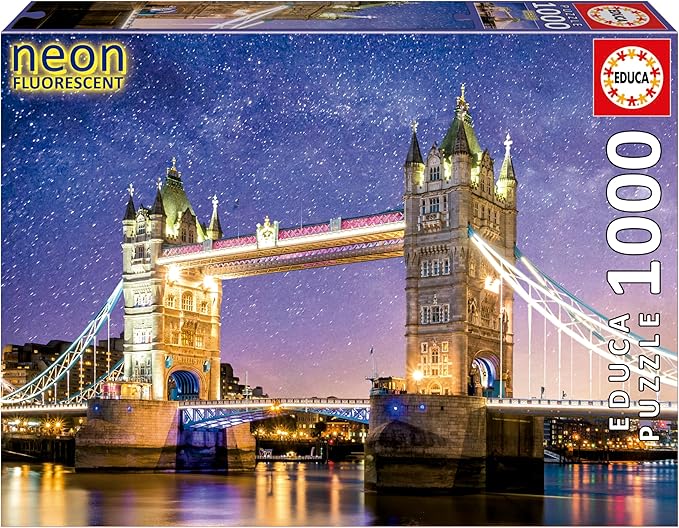 Educa 1000 Piece Neon Puzzle- Tower Bridge, London
