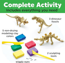 Load image into Gallery viewer, Create With Clay Dinosaurs- Cover 3 Dinosaur Fossils With Clay &amp; Play
