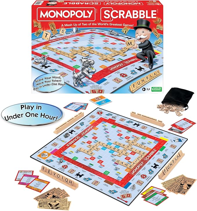 Monopoly Scrabble Board Game