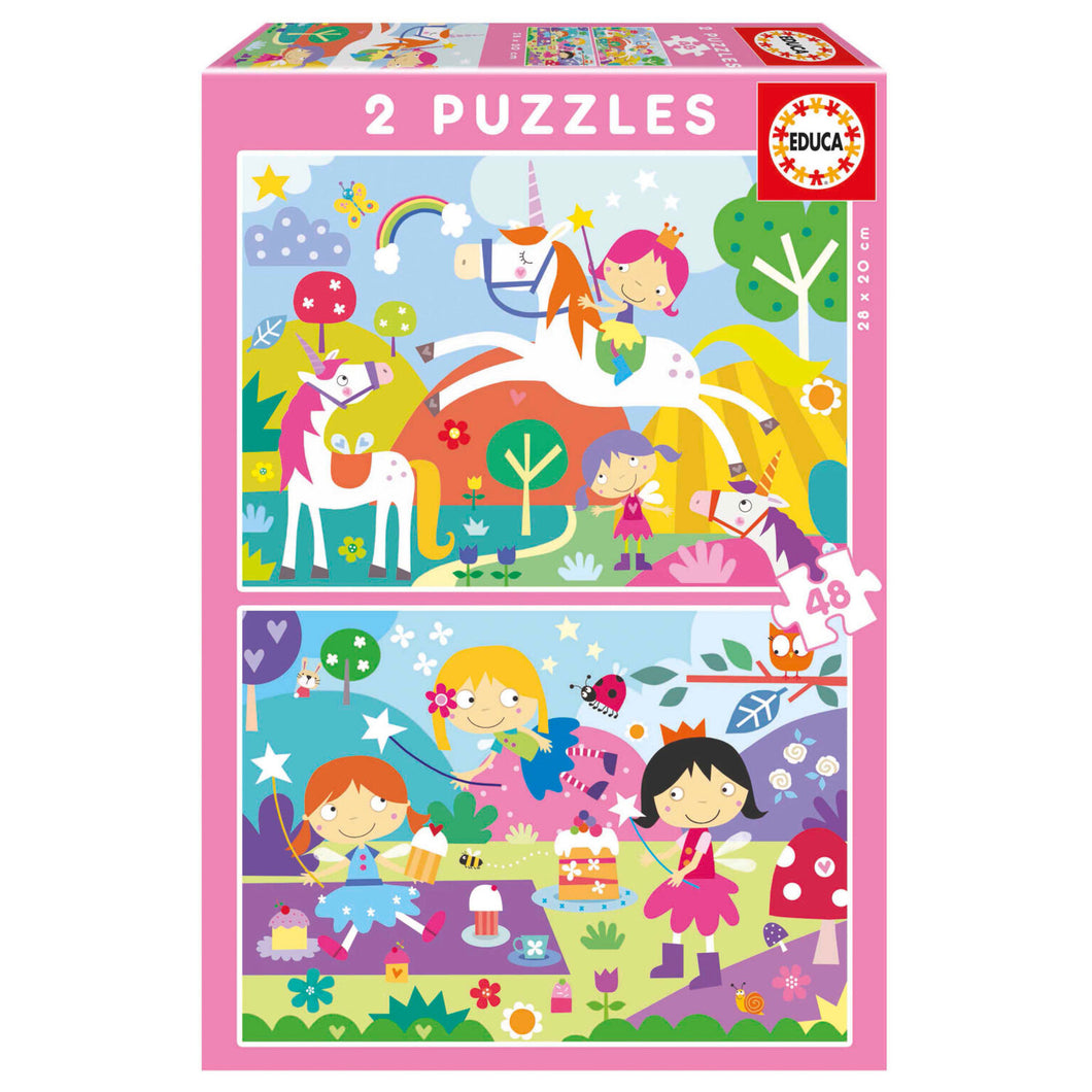 Educa Puzzle- 2×48 Fantasy friends