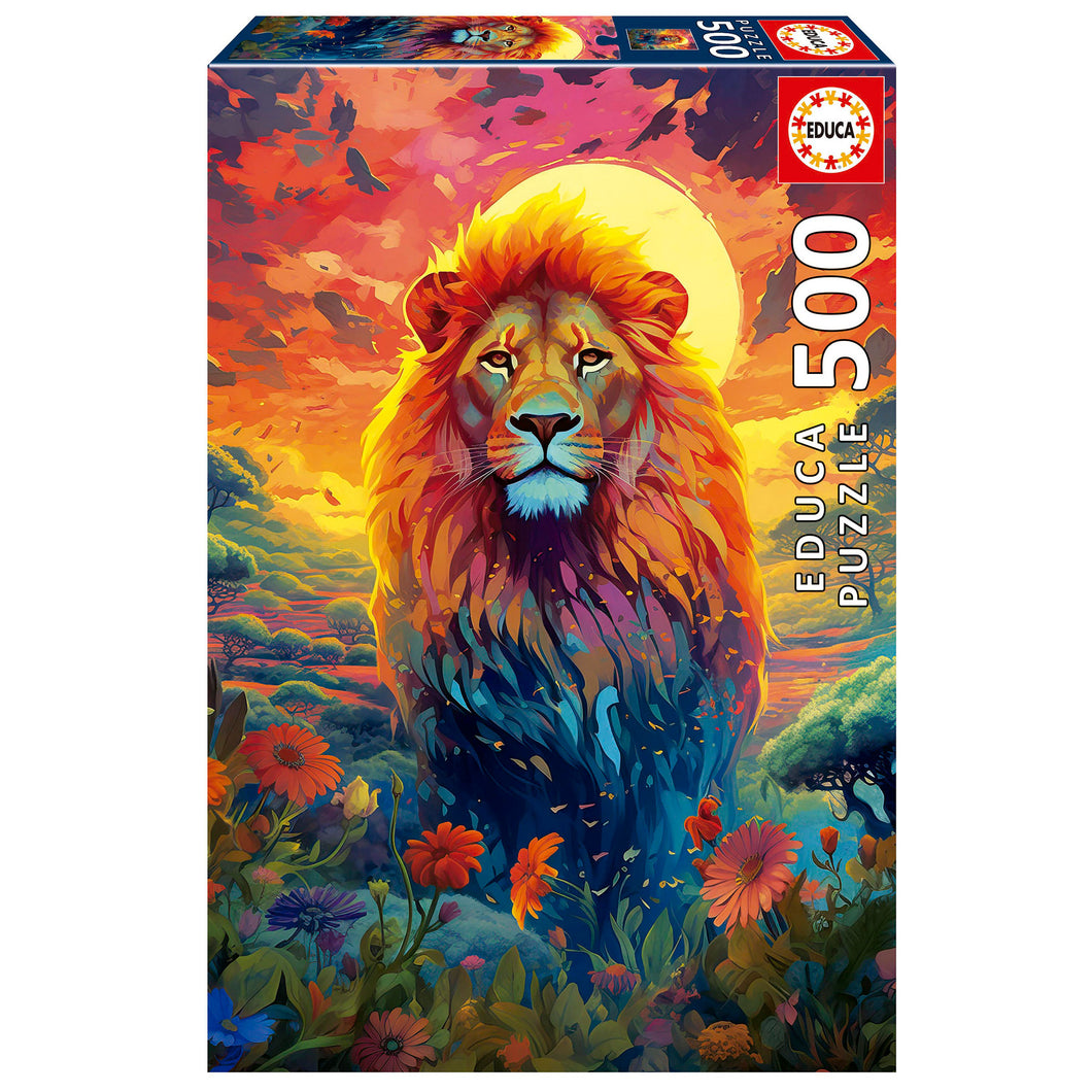 Educa 500 Piece Puzzle- Majestic Lion Stare