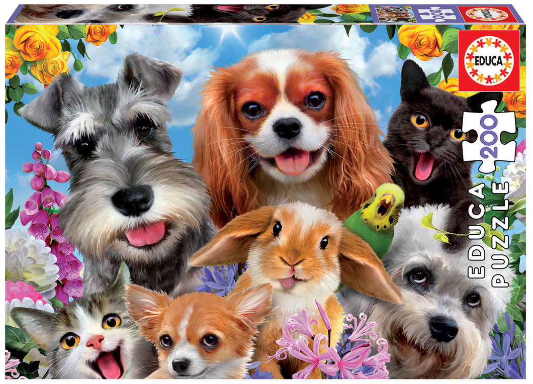 Educa 200 Piece Puzzle- Selfie Pet Parade