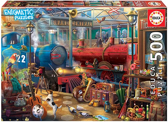 Educa 500 Piece Puzzle-Enigmatic Puzzle - Train Station