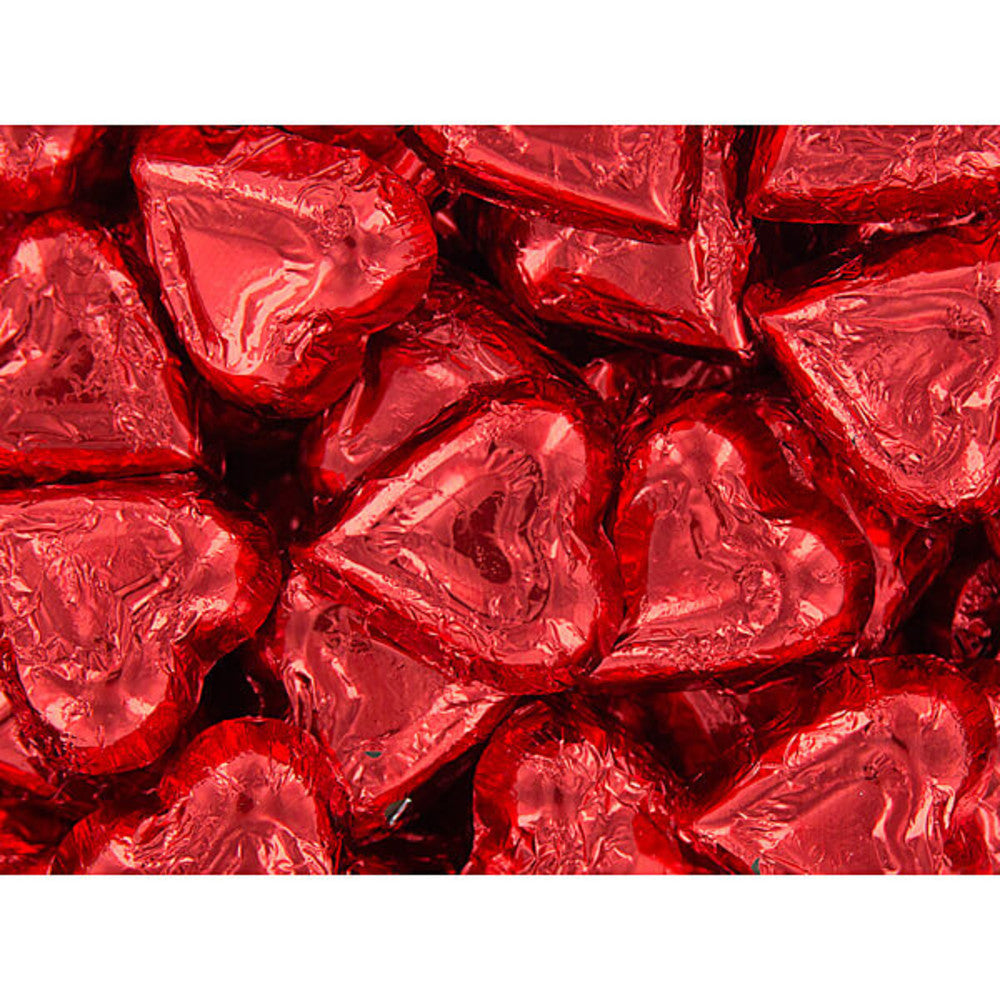 Chocolate Foiled Red Heart Milk Chocolate Pieces