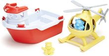 Load image into Gallery viewer, Green Toys- Rescue Boat &amp; Helicopter
