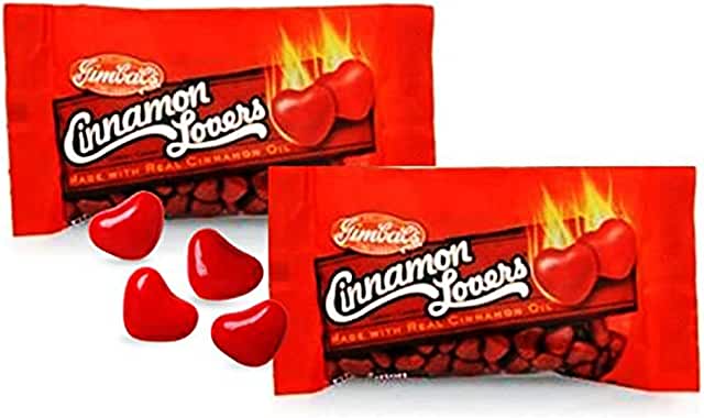 Gimbal’s Cinnamon Lovers Heart Shaped Gourmet Jelly Beans 9 0Z