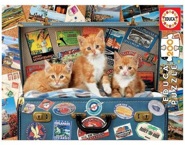 Educa Traveling Kittens Puzzle - 200 Pieces