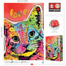 Load image into Gallery viewer, Educa 1000 Piece Puzzle- Tilt Cat Love
