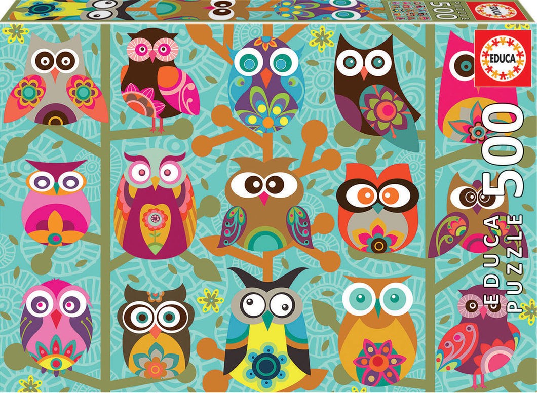Educa 500 Piece Puzzle- Owls