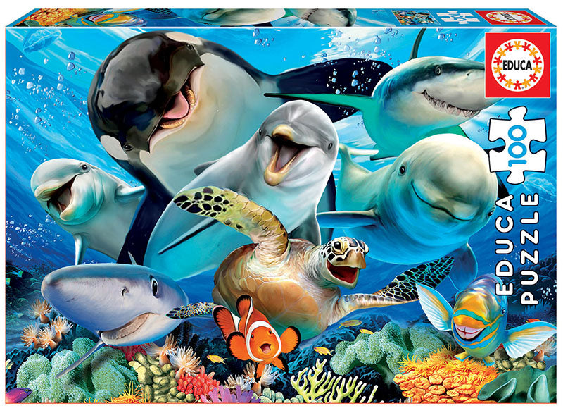 Educa 100 Piece Puzzle- Underwater Selfie