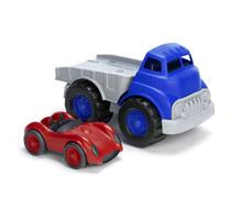 Load image into Gallery viewer, Green Toys Flatbed Truck &amp; Race Car
