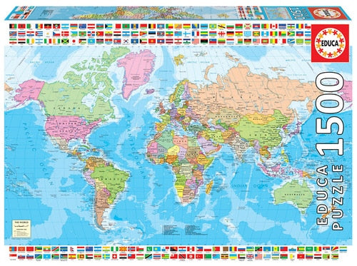 Educa 1500 Piece Puzzle- Worldmap