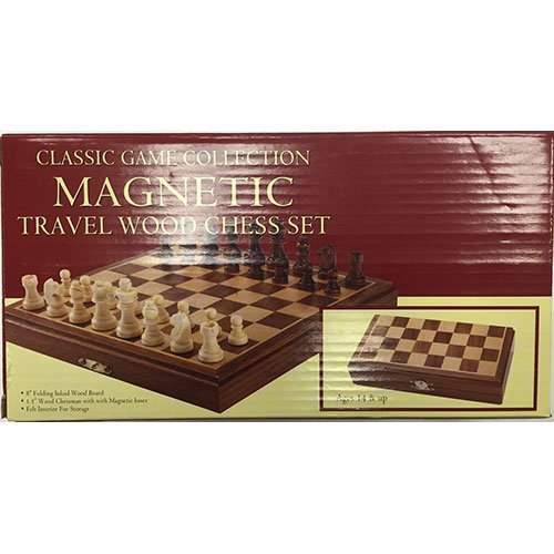 Classic Game Collection Magentic Travel Wood Chess Set