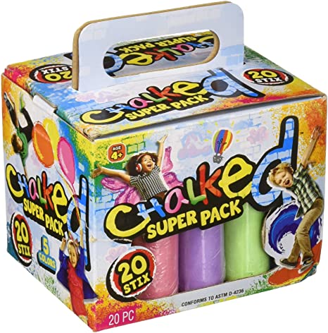 Ja-Ru Sidewalk Jumbo Chalk Assorted 20 pc.