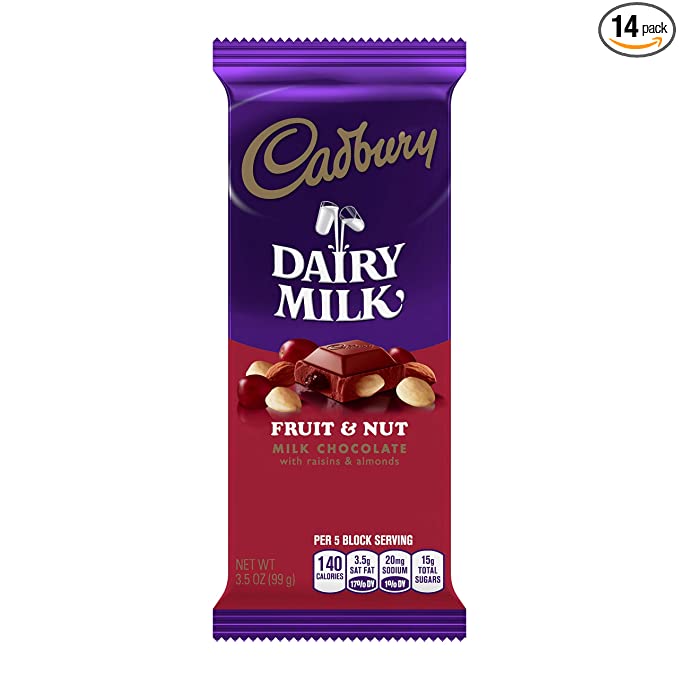 Cadbury  Milk Chocolate Fruit & Nut Bar