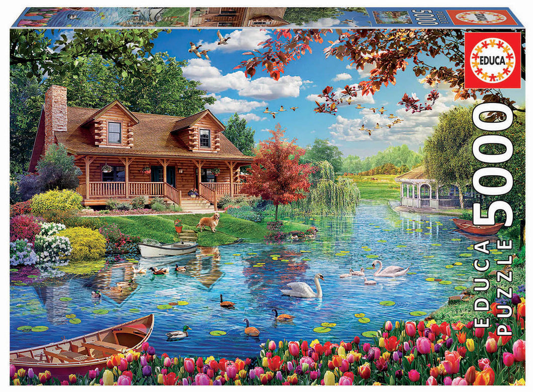 Educa 5000 Piece Puzzle- Lake House