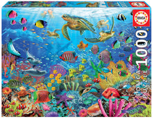 Load image into Gallery viewer, Educa 1000 Piece Puzzle- Tropical Fantasy Turtles

