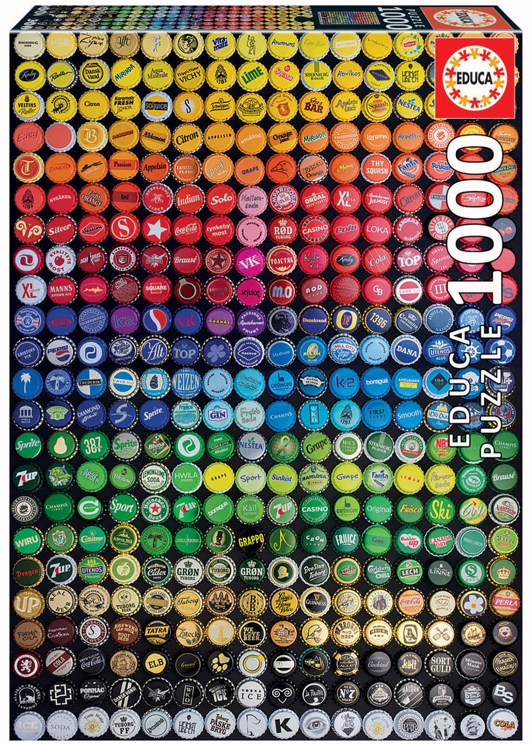 Educa 1000 Piece Puzzle- Collage Bottle Caps