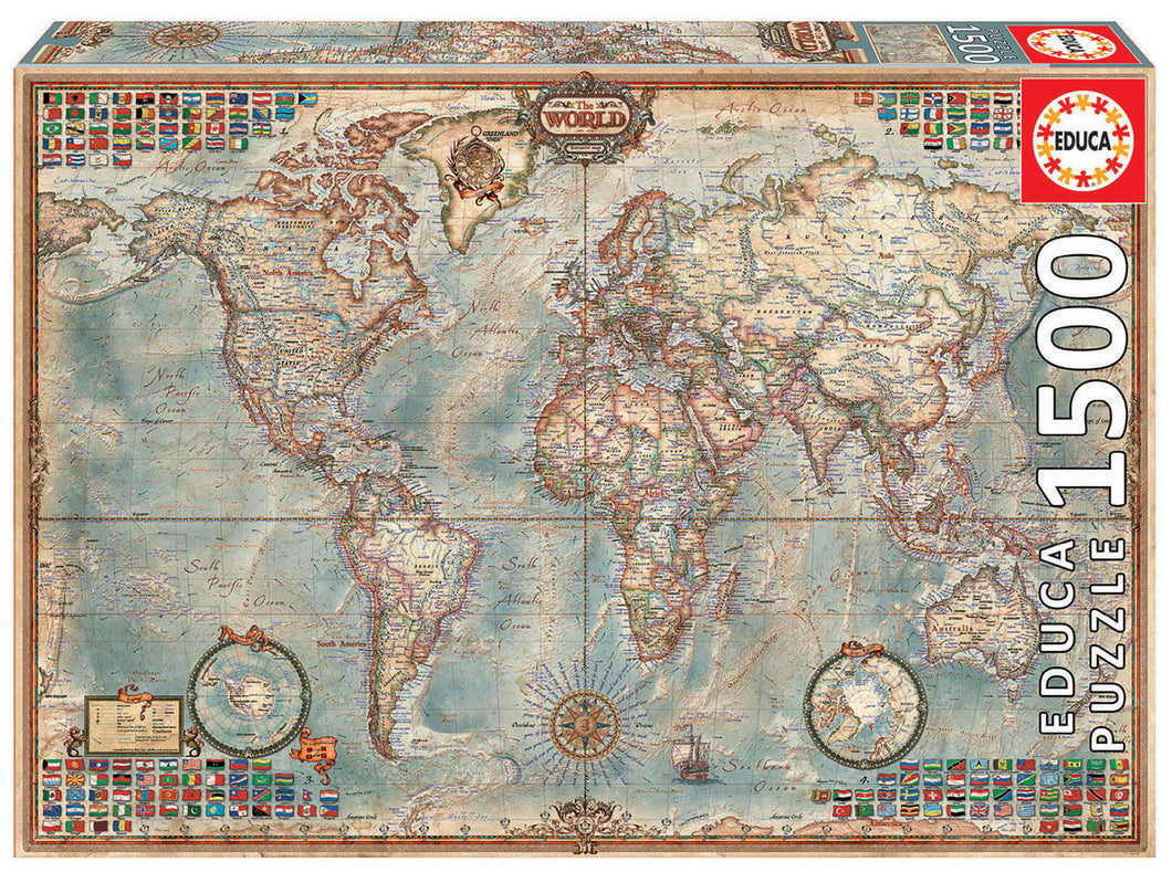 Educa Puzzle- Political Map Of The World