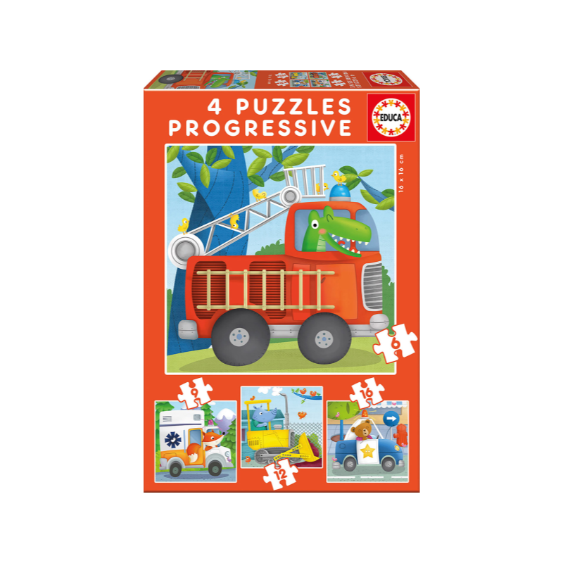 Educa 4 Puzzles Progressive- Rescue Patrol