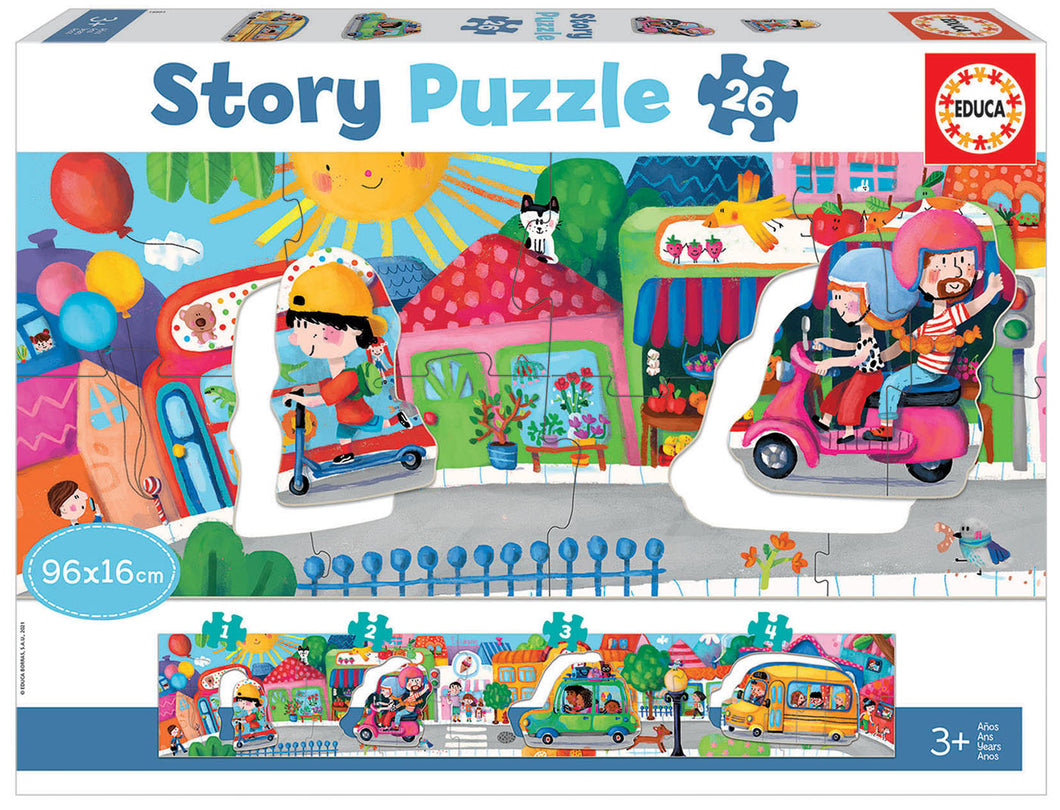 Educa Story Puzzle- Vehicles In The City