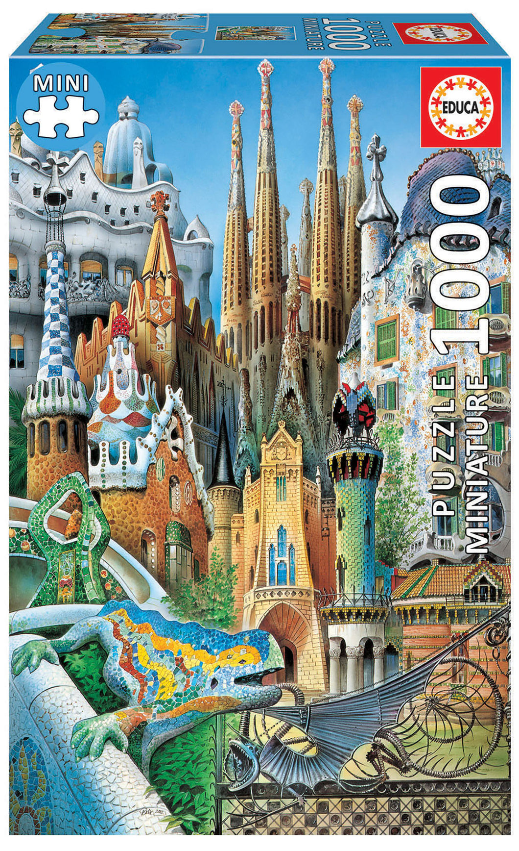 Educa 1000 Piece Puzzle- Gaudi Collage Miniature