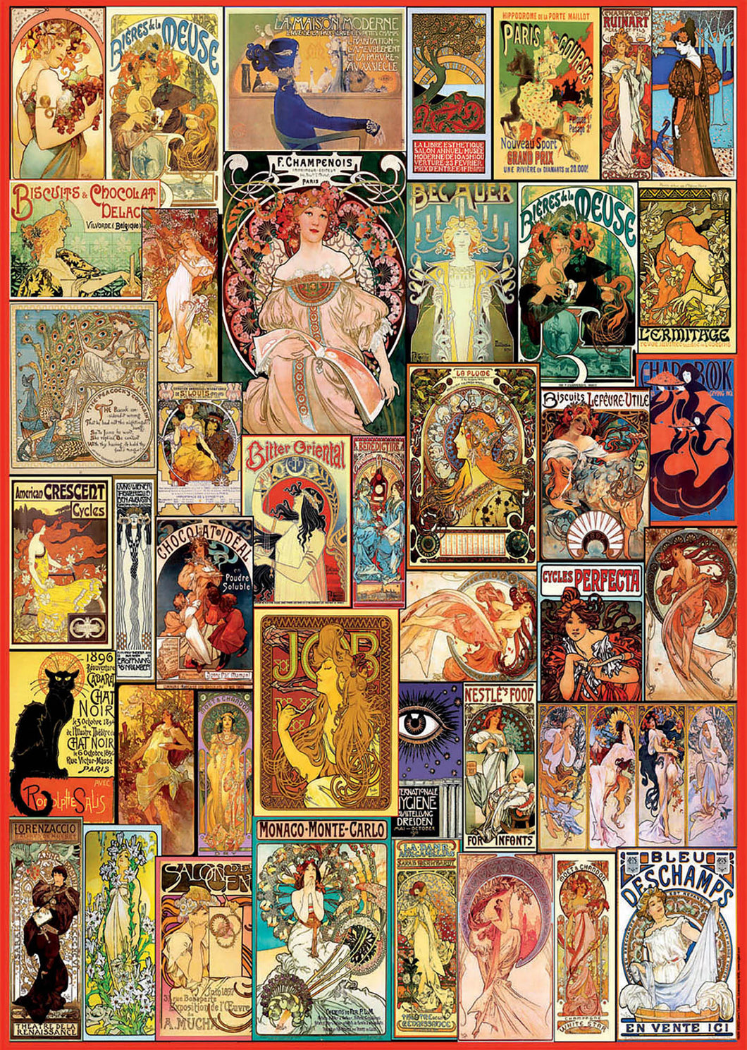 Educa 1000 Piece Puzzle- Art Nouveau Poster Collage