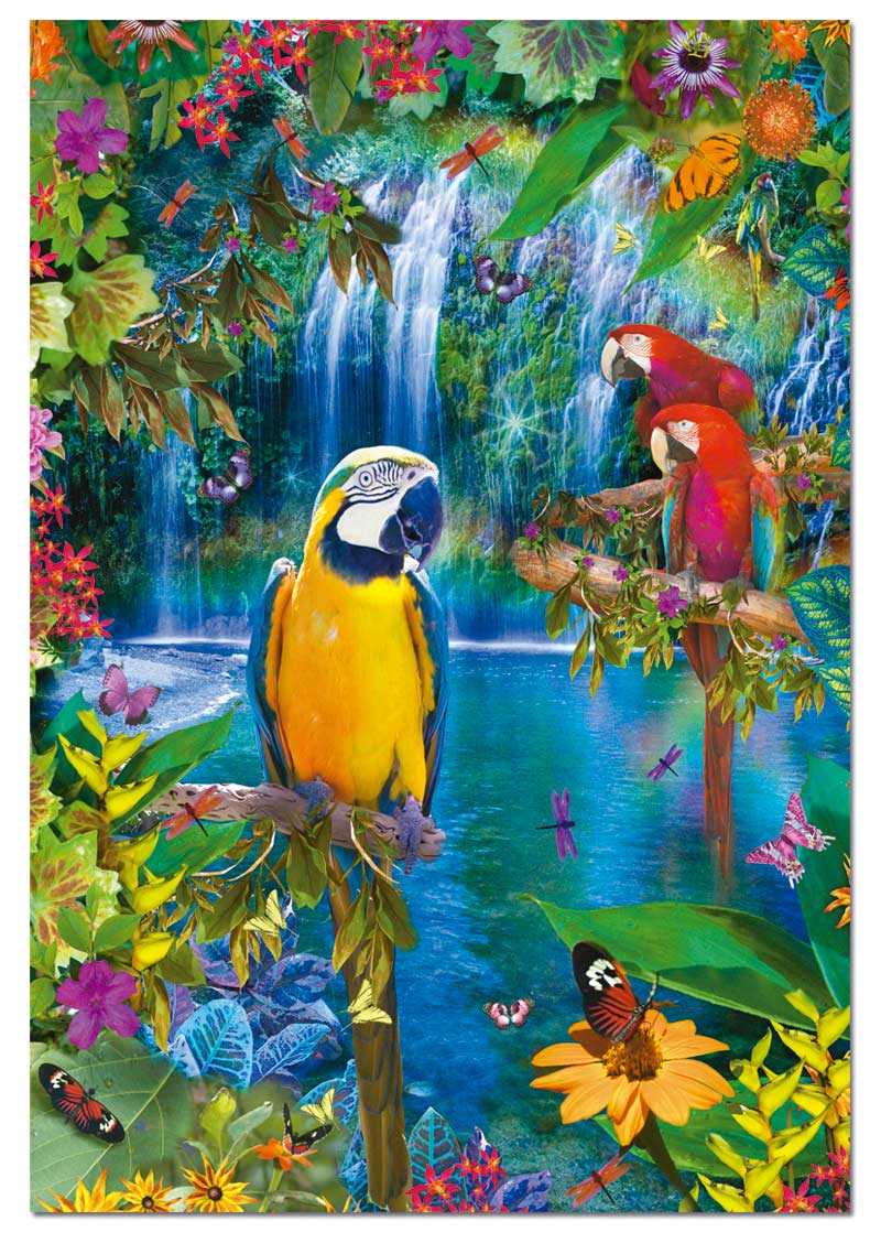 Educa 500 Piece Puzzle-Bird Tropical Land