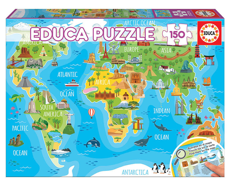 Educa 150 piece MONUMENTS WORLD MAP