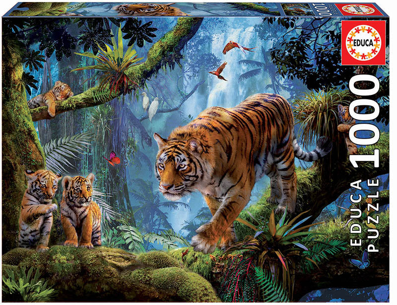 Educa  1000 Piece Puzzle-  TIGERS IN THE TREE