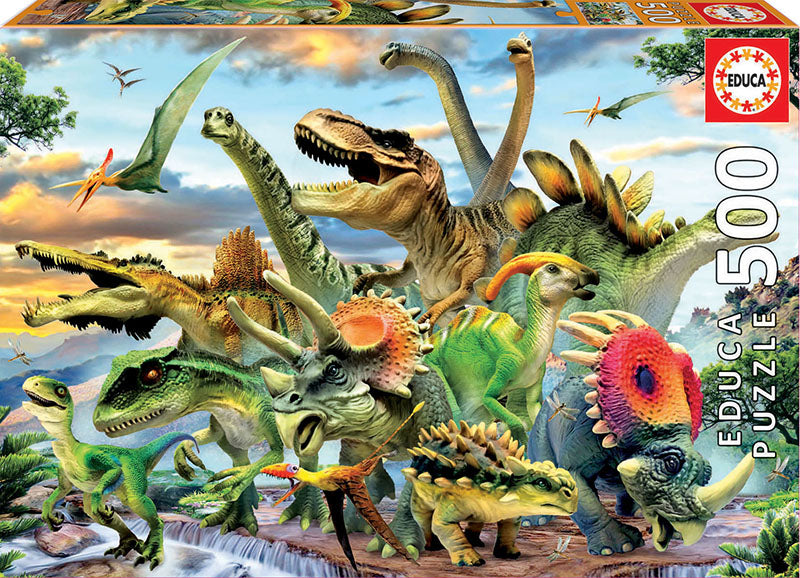 Educa 500 Piece Puzzle- DINOSAURS