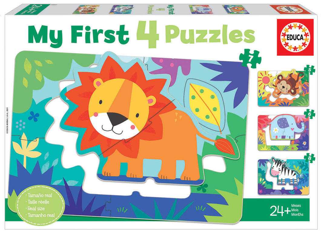 Educa My First 4 Puzzles- Jungle Animals