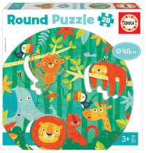 Load image into Gallery viewer, Educa 28 Piece Round Puzzle-The Jungle
