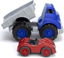 Load image into Gallery viewer, Green Toys Flatbed Truck &amp; Race Car
